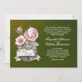 schöne Vintage Hochzeitsfeier Einladung