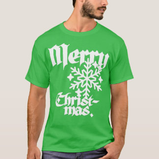 Schöne Vintage Inspirierte Kalligrafie Merry Chris T-Shirt
