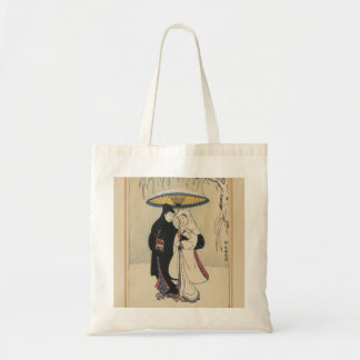 Schöne Vintage japanische Kunst, Geisha-Tasche Tragetasche