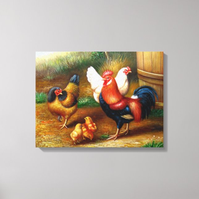 schöne Vintage Leinwand Gemälde 20 (Vorderseite)