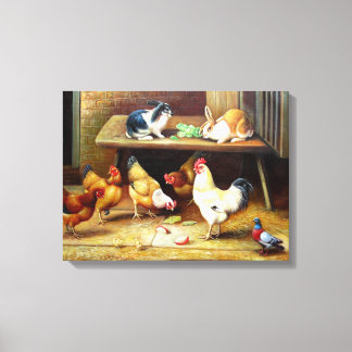 schöne Vintage Leinwand Gemälde 22