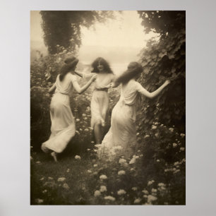 Schöne Vintage Mädels Poster