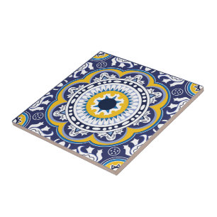 💙💛Schöne Vintage-Mittelmeer-Azulejos Fliese