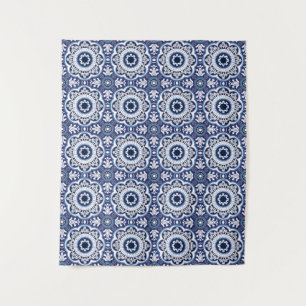 💙🤍Schöne vintage-mittelmeer-azulejos Wandteppich