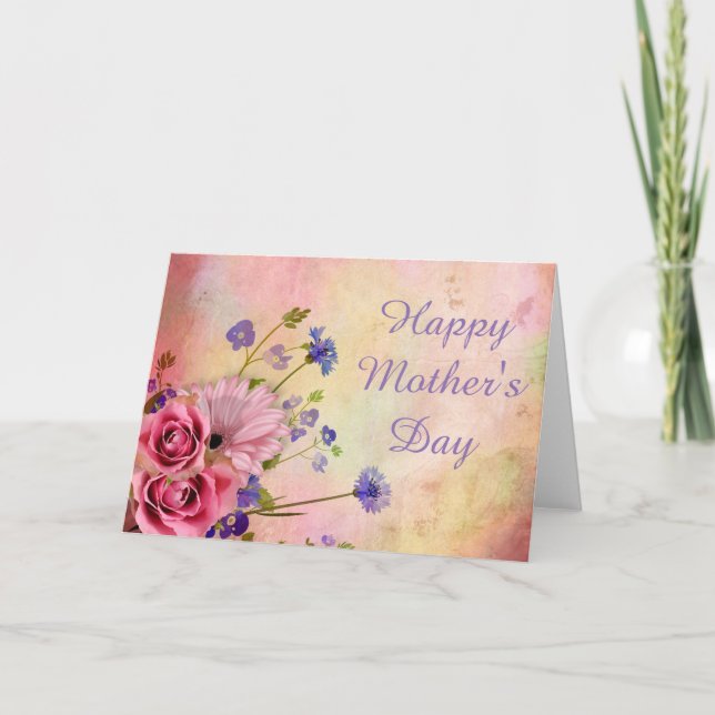 Schöne Vintage Muttertagskarte Karte (Vorderseite)