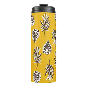 Schöne Vintage Nahtlose Herbstelemente Thermosbecher
