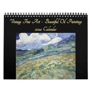 Schöne Vintage Ölgemälde 2026 Mauer Kalender