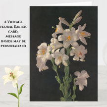 Schöne Vintage Osterlilienkarte