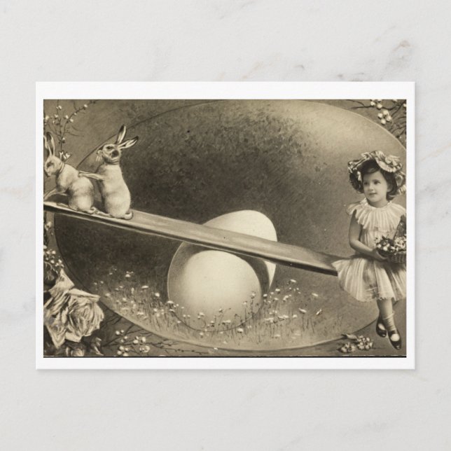 Schöne vintage Ostern Postkarte (Vorderseite)