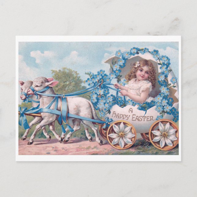 Schöne vintage Ostern Postkarte (Vorderseite)