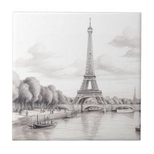 Schöne Vintage Paris Frankreich Fliese