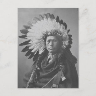 Schöne Vintage-Portraitpostkarte amerikanischer Ur Postkarte