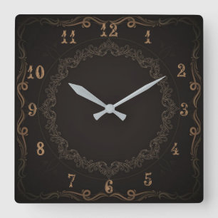 Schöne Vintage Quadratische Wanduhr