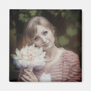 Schöne Vintage Retro-Effekt Mädchen Frauen mit bou Magnet