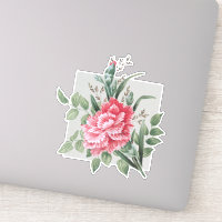 Schöne Vintage rosa Nelke | Silver BG