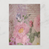 Schöne vintage rosa und blaue Rosen und Blumen
