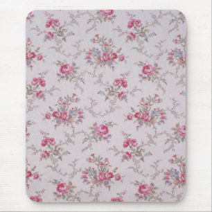 Schöne Vintage Rose und Blätter Mousepad