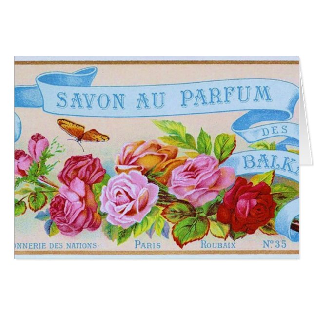 Schöne Vintage Rosen (Vorderseite (Horizontal))