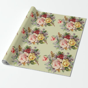 Schöne Vintage-Rosen, individuell angepasst Geschenkpapier