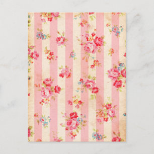 Schöne Vintage-Rosen und andere Blumen Postkarte