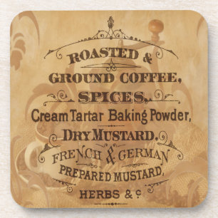Schöne Vintage Rustikal-Kaffeeröster - Etiketten Getränkeuntersetzer
