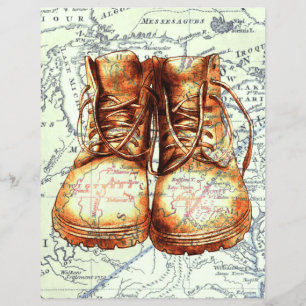 Schöne Vintage Schuhe auf Karte Scrapbooking