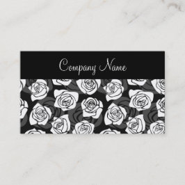 Schöne, Vintage Schwarzweiß-Rosen-Visitenkarte Visitenkarte