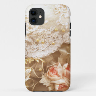 Schöne Vintage-Spitze- und Perlen-iPhone-5-5S-Hüll iPhone 11 Hülle