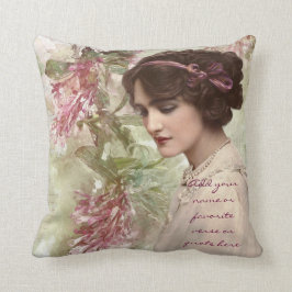 Schöne Vintage viktorianische Dame Actress Kissen