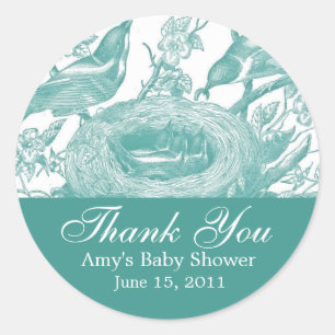 Schöne Vintage Vögel und Florals Sticker