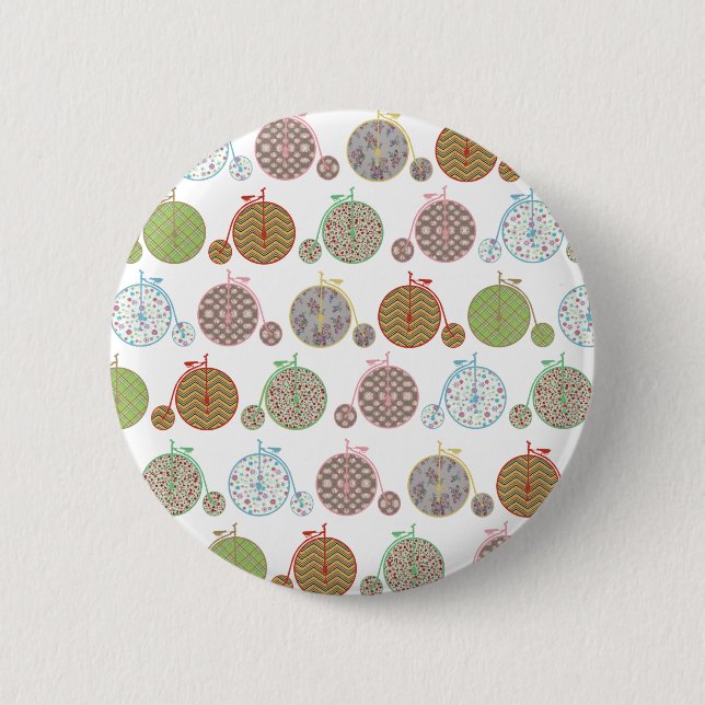 Schöne Vintage Vorderradfahrer Button (Vorderseite)