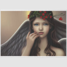Schöne Vintage-Weihnachts-Engel-Dekupage