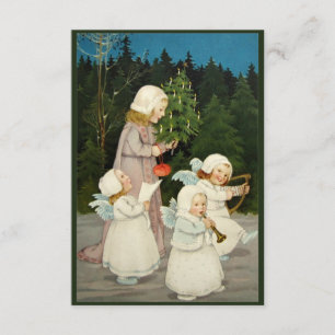 Schöne Vintage Weihnachtskarte Einladung