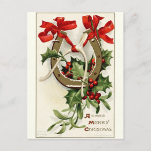 Schöne Vintage-Weihnachtskarte Feiertagspostkarte