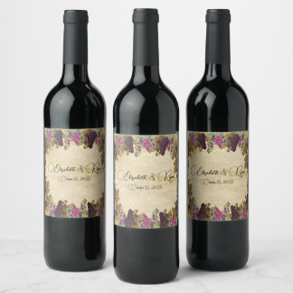 Schöne Vintage Weinberge Rustikal Weinetikett