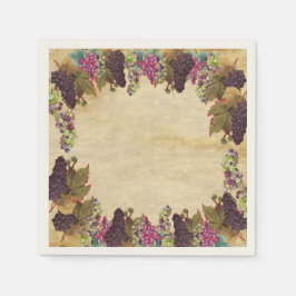 Schöne Vintage Weinberge Rustikale Papiere Teller Serviette