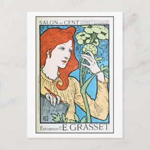 Schöne Vintage-Werbeausstellung Eugene Grasset Postkarte