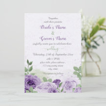 schöne violette Blumen grüne Blätter Hochzeit