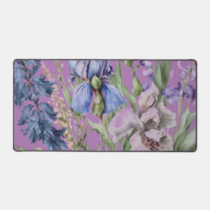 Schöne violette Blumen Schreibtischunterlage