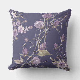 Schöne violette Blumen Winter Oktober Herbst Kissen