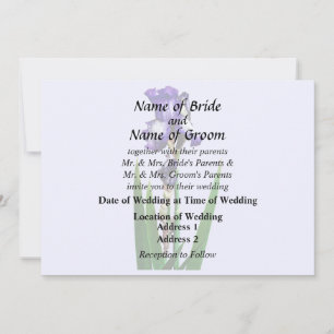 Schöne violette Iris Einladung