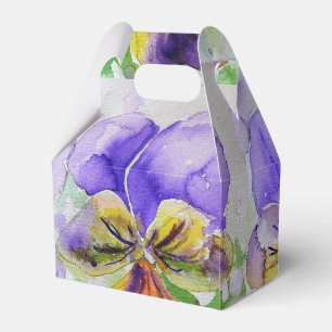 Schöne violette Veilchen-Blumen-Hochzeitstorte Ges Geschenkschachtel