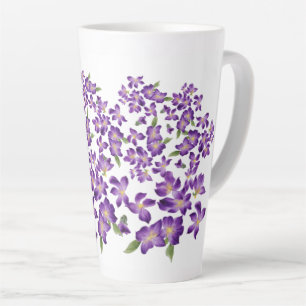 Schöne Violetten Lila Vintage Latte-Tasse Milchtasse