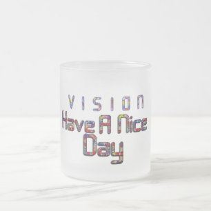 Schöne Vision eines netten Tages und einer bessere Mattglastasse