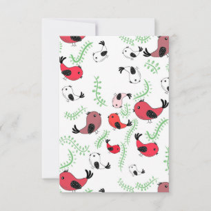 Schöne Vogel design, gemustert Dankeskarte
