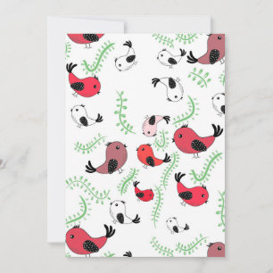 Schöne Vogel design, gemustert  Einladung