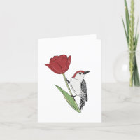 Schöne Vogel- und Tulpenleerkunst