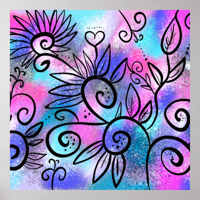 Schöne Vogelkunst Poster (Vorne)