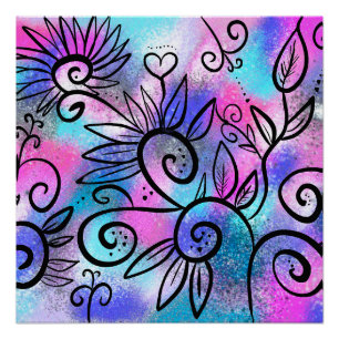 Schöne Vogelkunst Poster