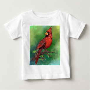Schöne Vogelmalerei auf dem Nordroten Kardinal Baby T-shirt